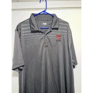 Texas Tech Red RsPolo Shirt Mens Large Gray NCAA Ping Sensor-coolřt The‎